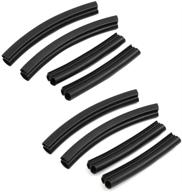 🚗 8 pack of black solid rubber door edge sealing strip guard buffer protector for cars - uxcell a16111600ux0263 logo