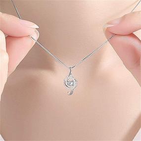 img 2 attached to 🎵 Silver CZ Musical Note Pendant Necklace - Stunning Music Note Jewelry for Women & Girls - Perfect Gifts for Music Lovers - 18 inches