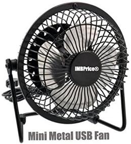 img 1 attached to iMBAPrice Classic Hi Speed 4" USB Mini Desktop Metal Fan – Black: Efficient Cooling for PC/Laptop