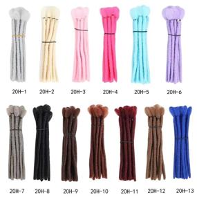 img 3 attached to 🎸 Noverlife 10 Strands 20cm/7.87" Black Backcomb Twisted Dreadlock Extensions: Authentic Jamaica Punk Hip-Hop Reggae Hair Braiding Wigs for Men and Women