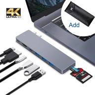 🔌 upgrade your macbook pro with the greenlaw 8 in 1 usb c hub: 40gbps type c, 100w power delivery, 5k hdmi, microsd/sd card reader, and 3xusb 3.0 ports logo