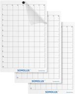 🔪 somolux 12×8 3pcs standard-grip clear cutting mats for kricut and silhouette electronic die cutting machines, perfect replacement logo