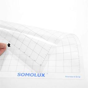 img 1 attached to 🔪 Somolux 12×8 3Pcs Standard-Grip Clear Cutting Mats for Kricut and Silhouette Electronic Die Cutting Machines, Perfect Replacement