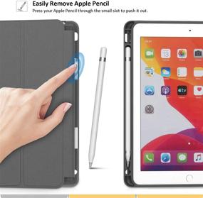 img 1 attached to Hepix Mountain Space Landscape iPad 10.2 Case with Pencil Holder - Constellation Star Moon Planet Cover - Auto Sleep Wake - Compatible with 9th 8th 7th Generation - A2430 A2270 A2428 A2429 A2197 A2198 A2200