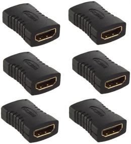 img 2 attached to 🔌 6 Pack of High-Speed HDMI Female to Female Coupler Connector Adapter Extenders