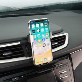 img 1 attached to 📱 Phone Holder for Nissan Rogue Dashboard Air Vent - Adjustable Cell Phone Mount for iPhone X - Wireless Charging - Fits Nissan Rogue 2019, 2018, 2017 - Smartphone Holder for 5.5~6 inch devices