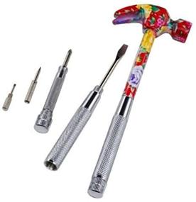 img 2 attached to 🔨 EnkayToolbox Floral Hammer Screwdriver - Multiple Colors