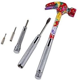 img 1 attached to 🔨 EnkayToolbox Floral Hammer Screwdriver - Multiple Colors