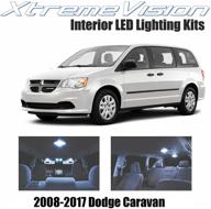 🚗улучшите свой dodge grand caravan 2008-2017 с набором интерьерных светодиодных ламп от xtremevision (16 штук), холодного белого освещения + инструмент для легкой установки. логотип