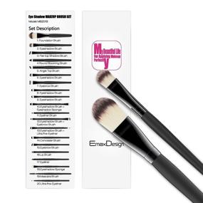 img 2 attached to 💄 EmaxDesign Professional Makeup Brush Set - 20 Pieces for Face, Eyes, Eyeliner, Foundation, Blush, Lips - Powder, Liquid, Cream Cosmetics Blending Brush Tool