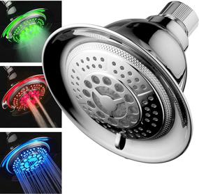 img 3 attached to 🚿 DreamSpa All Chrome Water Temperature Controlled Color Changing 5-Setting LED Shower Head: Experience Top-Quality, Automatic Color Shifts with LED Lights!