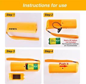 img 2 attached to 🐶 Yellow Frienda LED Ultrasonic Dog Trainer 3-in-1 Device – Stop Barking & Handheld Dog Training – Stop Bark