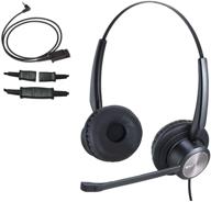 🎧 mkj 2.5mm noise cancelling headset: ideal for panasonic corded & cordless phones, vtech, cisco spa, gigaset, uniden - perfect for call centers & offices logo