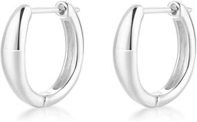 img 4 attached to 👂 Hypoallergenic Huggie Hoop Earrings for Women: Lightweight Chunky Hoops for Girls