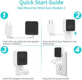 img 1 attached to 🔌 Convenient Outlet Wall Mount for Blink Sync Module 2 - Organize Blink Camera Setup Effortlessly with Short Cable and Mess-Free Design