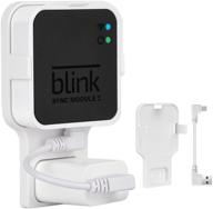 🔌 convenient outlet wall mount for blink sync module 2 - organize blink camera setup effortlessly with short cable and mess-free design logo