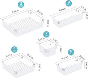 img 3 attached to 🗂️ Organize with Ease: Puroma 31-pcs Desk Drawer Organizer Trays - Clear