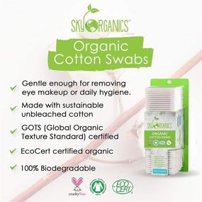 img 3 attached to 🌿 Sky Organics Large Pack of 500 ct. Organic Cotton Swabs— Cruelty-Free, Biodegradable, Chlorine-Free & Hypoallergenic