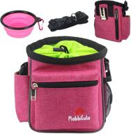 🐶 rabbicute dog training pouch bag with waist and shoulder strap, metal belt clip, 3-in-1 design for treats, toys, and kibble, integrated poop bag dispenser logo