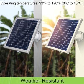 img 1 attached to 🔋 Uogw Solar Panel Charger for Arlo Pro 3/Ultra/Ultra 2/Pro 4 with Magnetic Power Cable & Waterproof Design - Silver