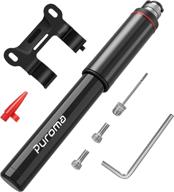 🚲 puroma mini bike pump with mounting bracket - fast inflation, 120 psi - fits schrader & presta valve - ultra-light air pump for road, mountain, and electric bikes logo