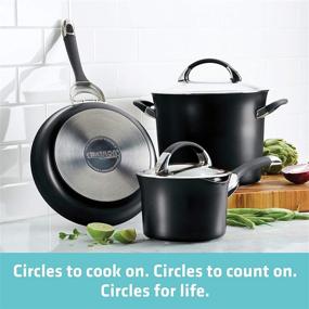 img 3 attached to 🍳 Circulon Symmetry Hard Anodized Nonstick Cookware Set with Bakeware - 11-Piece, Black: Ultimate Kitchen Essentials