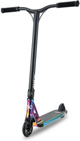 img 4 attached to 🛴 Enhanced Xspec Pro Stunt Kick Scooter: Neo Chrome Purple/Blue or Matte Black Finish w/ Freestyle BMX Handlebars, 110mm Wheels & ABEC-7 Bearings