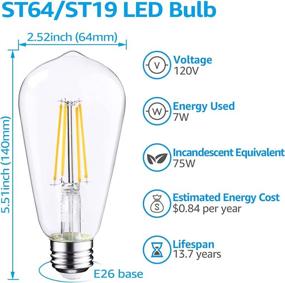 img 3 attached to 💡 TORCHSTAR Dimmable Enclosed Filament Bulb: A Perfect Equivalent for Vintage Lighting