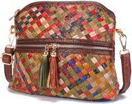 👜 ob ourbag multicolor lambskin leather women's tote crossbody shoulder bag logo