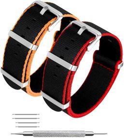 img 4 attached to ⌚️ Enhance Style and Durability with MEGALITH Premium Ballistic Straps Replacement Women's Watches