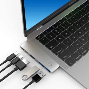 img 4 attached to 🔌 CharJenPro USB C Hub for MacBook Pro 16", 15", 13", 2020, 2019, 2018, MacBook Air 2020, 2019, 2018 | 2 USB 3.0, HDMI 4K, USB C Port | MacStick V USBC Adapter