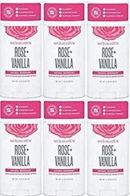 img 1 attached to Schmidt's Natural Deodorant 6-Pack - Aluminum-Free, Odor & Wetness Protection - Rose + Vanilla, Vegan & Cruelty-Free - 3.25oz Sticks