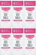 schmidt's natural deodorant 6-pack - aluminum-free, odor & wetness protection - rose + vanilla, vegan & cruelty-free - 3.25oz sticks logo