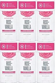 img 2 attached to Schmidt's Natural Deodorant 6-Pack - Aluminum-Free, Odor & Wetness Protection - Rose + Vanilla, Vegan & Cruelty-Free - 3.25oz Sticks