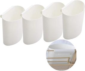 img 1 attached to 🔧 Versatile Hanging Cup Holder and Organizer for Office, Kitchen, and Home - White-1