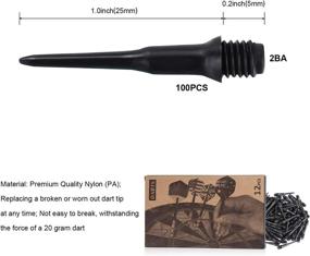 img 2 attached to 🎯 ANSOWNY REMPFHAN Soft Tip Darts Set - 18g Plastic Tip Dartboard Kit with Aluminum Shafts, Steel Barrels - 12 Pack + Extra 100 Pcs Dart Tips & 30 Dart Flights