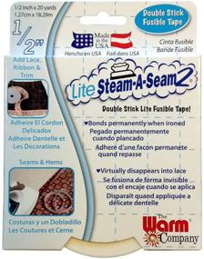 img 1 attached to Lite Steam-A-Seam 2 Double Stick Fusible Web - 1/2x20 Yds by Warm Company