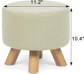 img 2 attached to Edeco Modern Ottoman Fabric Non Skid Furniture