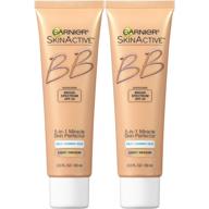 🧴 garnier skinactive bb cream oil-free face moisturizer, light/medium, pack of 2 logo