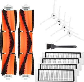 img 4 attached to 🔧 High-quality Replacement Accessories Kit for Roborock E25 E4 S5 S6 E20 E35 C10 S50 S51 S4 Xiaomi Mi Mijia, Set of 10 Accessories (2 Main Brush + 4 Side Brush + 4 Filter)