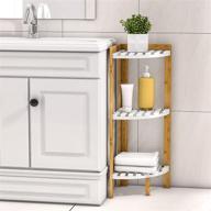 📚 multipurpose corner shelf stand - versatile 3 tier display and storage solution for bathroom, living room, and bedroom logo
