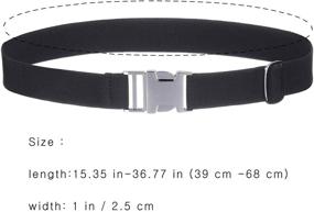 img 3 attached to 👧 WELROG Toddler Kids Adjustable Buckle Belt- Stylish Elastic Silver Buckle Belts for Girls and Boys