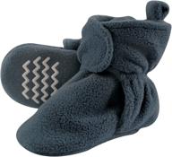 👣 hudson baby cozy fleece booties - unisex baby footwear for ultimate comfort logo