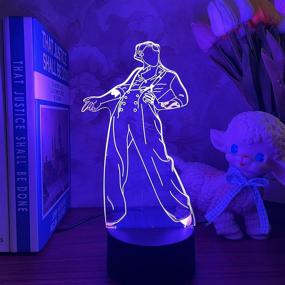 img 4 attached to 🌟 Harry Styles 3D Anime Night Light Lamp – Gift for Fans & Bedroom Decor – Touch Sensor Color Changing LED Desk Lamp - Harry Styles Touch-Based Illumination