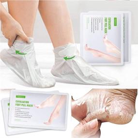 img 4 attached to 👣 VERONNI Exfoliating Peeling Foot Mask - Visible Results for Cracked Heels, Dead Skin, Calluses | Remove and Repair Rough Dry Toes | Achieve Baby Soft Smooth Touch Feet (2pc)