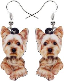 img 4 attached to 🐶 Dazzle with WEVENI Acrylic Yorkshire Terrier Dalmatian Dog Earrings: Perfect Dangle Drop Puppy Pet Jewelry Gift for Women and Girls