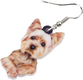 img 1 attached to 🐶 Dazzle with WEVENI Acrylic Yorkshire Terrier Dalmatian Dog Earrings: Perfect Dangle Drop Puppy Pet Jewelry Gift for Women and Girls