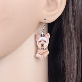 img 3 attached to 🐶 Dazzle with WEVENI Acrylic Yorkshire Terrier Dalmatian Dog Earrings: Perfect Dangle Drop Puppy Pet Jewelry Gift for Women and Girls