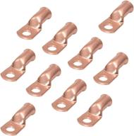 💜 high-quality 10pcs riocan 2/0 awg purple copper terminal lugs - battery cable ring terminal connectors (2/0 awg - 3/8'' ring) for efficient electrical connections логотип
