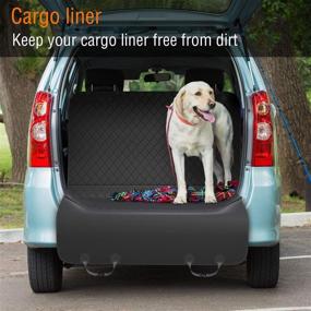 img 1 attached to 🐶 Waterproof Nonslip Dog Back Seat Cover Protector - Scratchproof Hammock for Dogs: Ultimate Backseat Protection Against Dirt, Pet Fur, and More! Durable Pets Seat Covers Ideal for Cars & SUVs